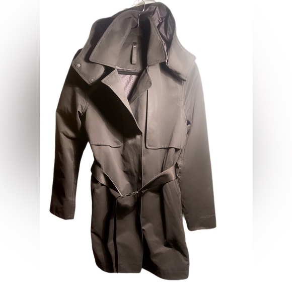 Lululemon Always There Black Short Trench outdoor  day 2 nite Coat Raw Linen 4 - Picture 2 of 5